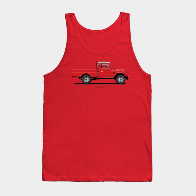 Land Cruiser FJ45 Pick Up Red Tank Top by ARVwerks